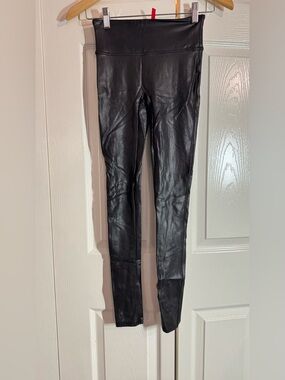 Spanx Faux Leather Leggings in Black - XS
